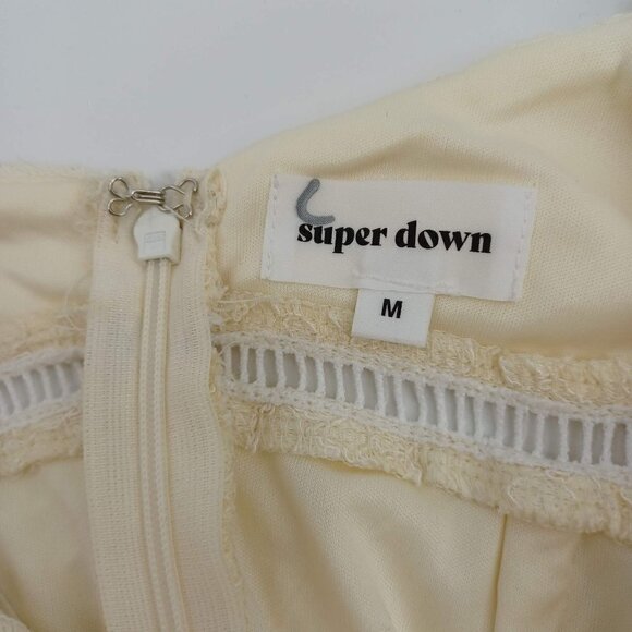Superdown Shea Lace Dress Ivory Women's M Bodycon Mini Halter Party Cocktail - Picture 7 of 11